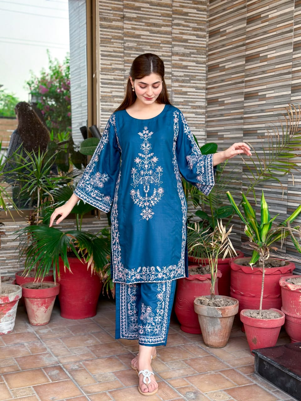 ZARA Full Work Embroidery 2Pc